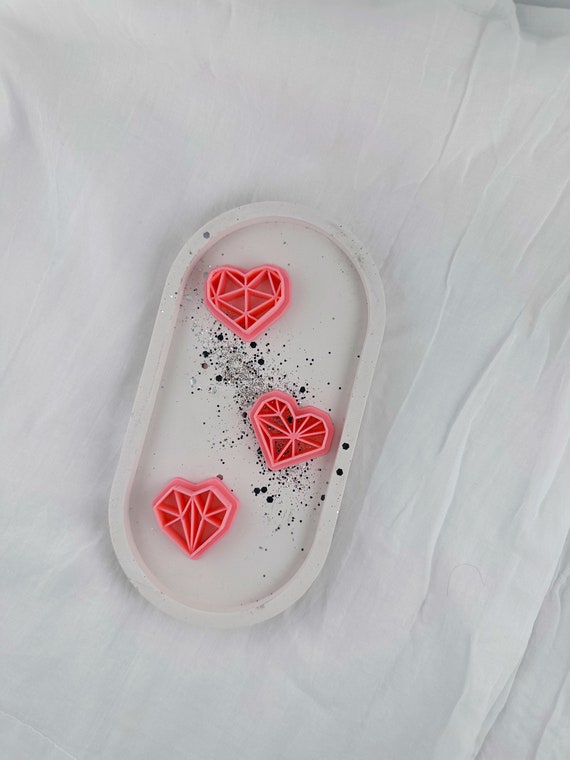 Heart Diamond Valentines Clay Cutters 