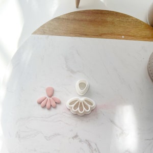 Flower Clay Cutter/Half Flower  Polymer Clay Cutter / Sharp Cutter For Polymer Clay / Polymer Clay Cutter / Flower Cutter / Smile Cutter