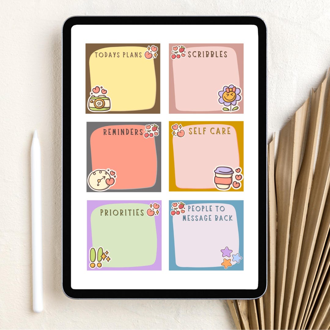 Scribble Cute Notes Printable/ Digital Journal Page, Productivity, Fun ...