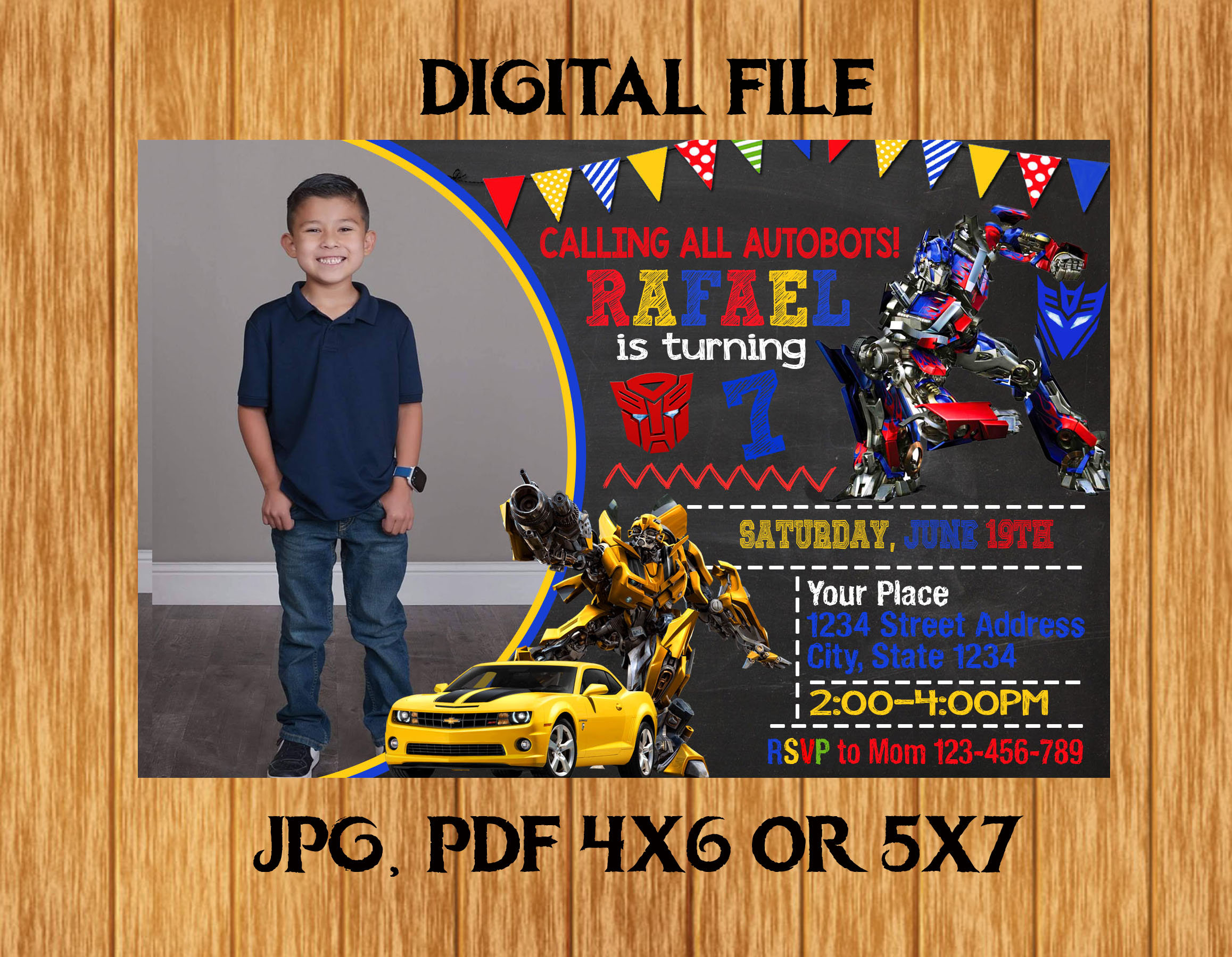 Transformers Invitation Transformers Birthday Transformers Etsy
