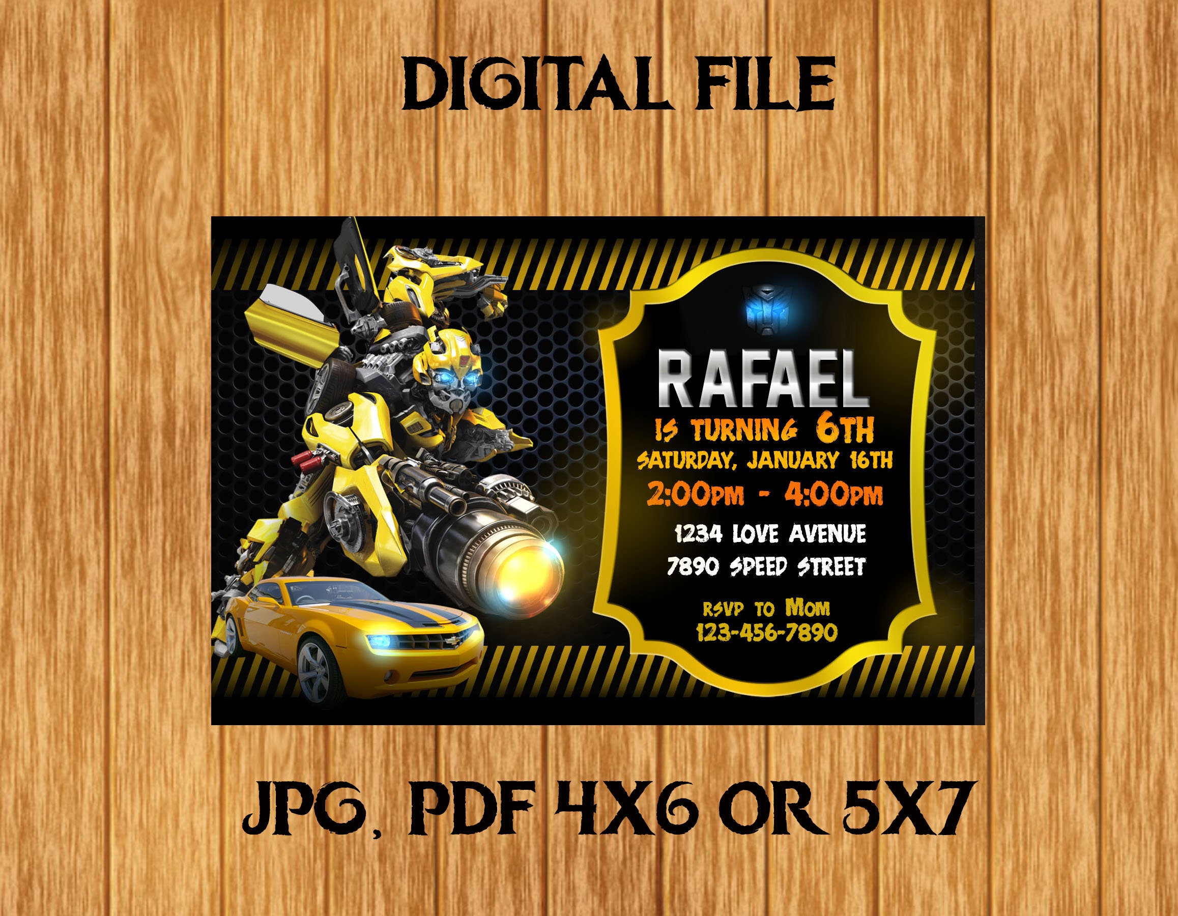 Transformers Invitation Transformers Birthday Transformers Etsy