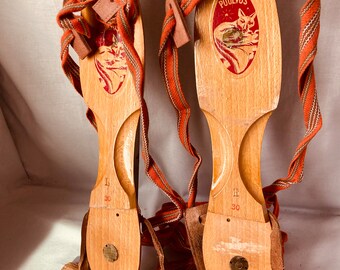Vintage Wooden Ice Skates (Super PB Chaatsen) Made in Holland
