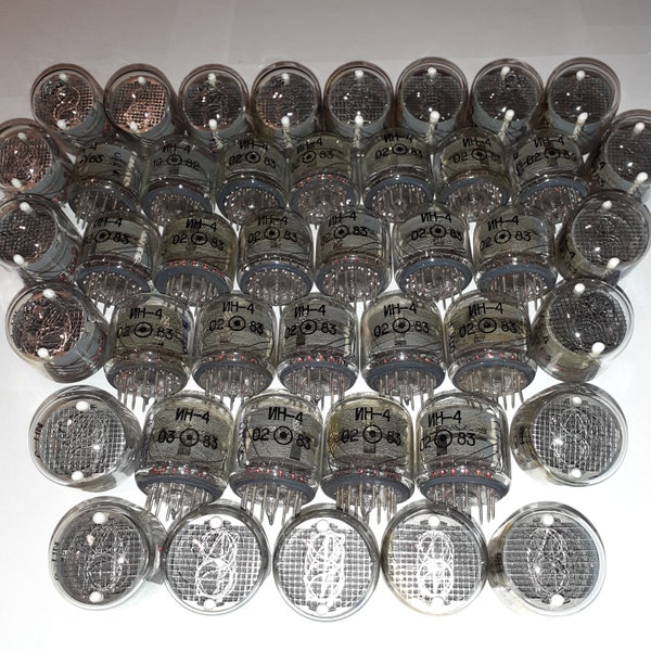 IN-16 Nixie Tubes - 6 Pcs Set, Soviet Era, Used & Tested