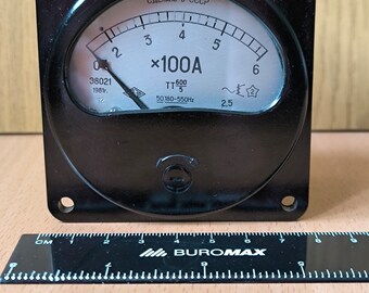 USSR ammeter, pointer, bakelite panel, rare, 1981. Vintage.