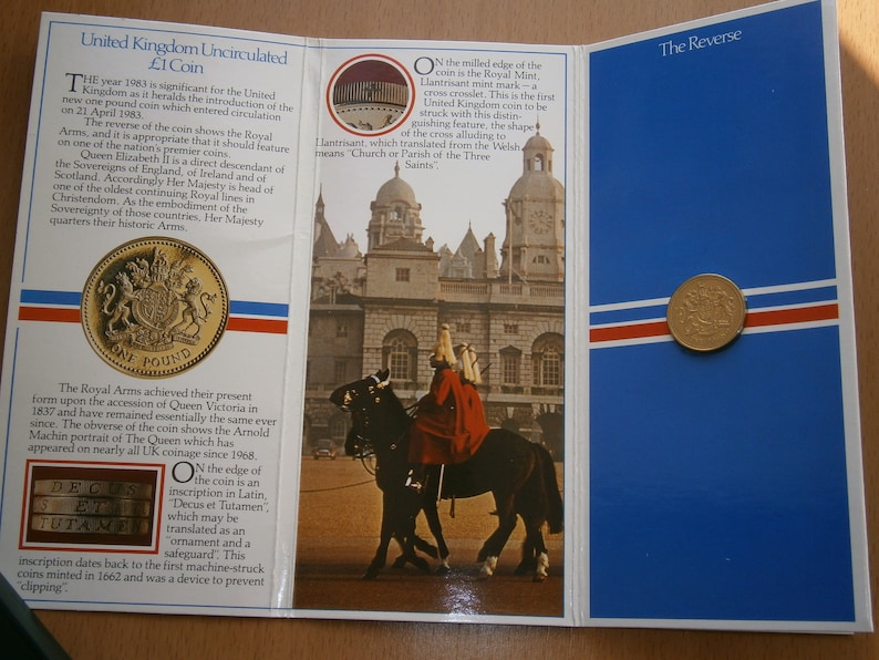 Brilliant Uncirculated,Collector/'s edition! 1 Pound Coin 1983