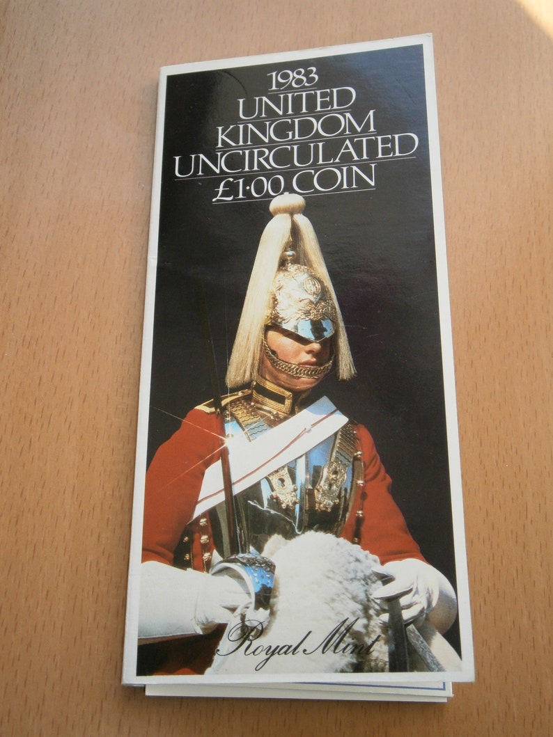 Brilliant Uncirculated,Collector/'s edition! 1 Pound Coin 1983