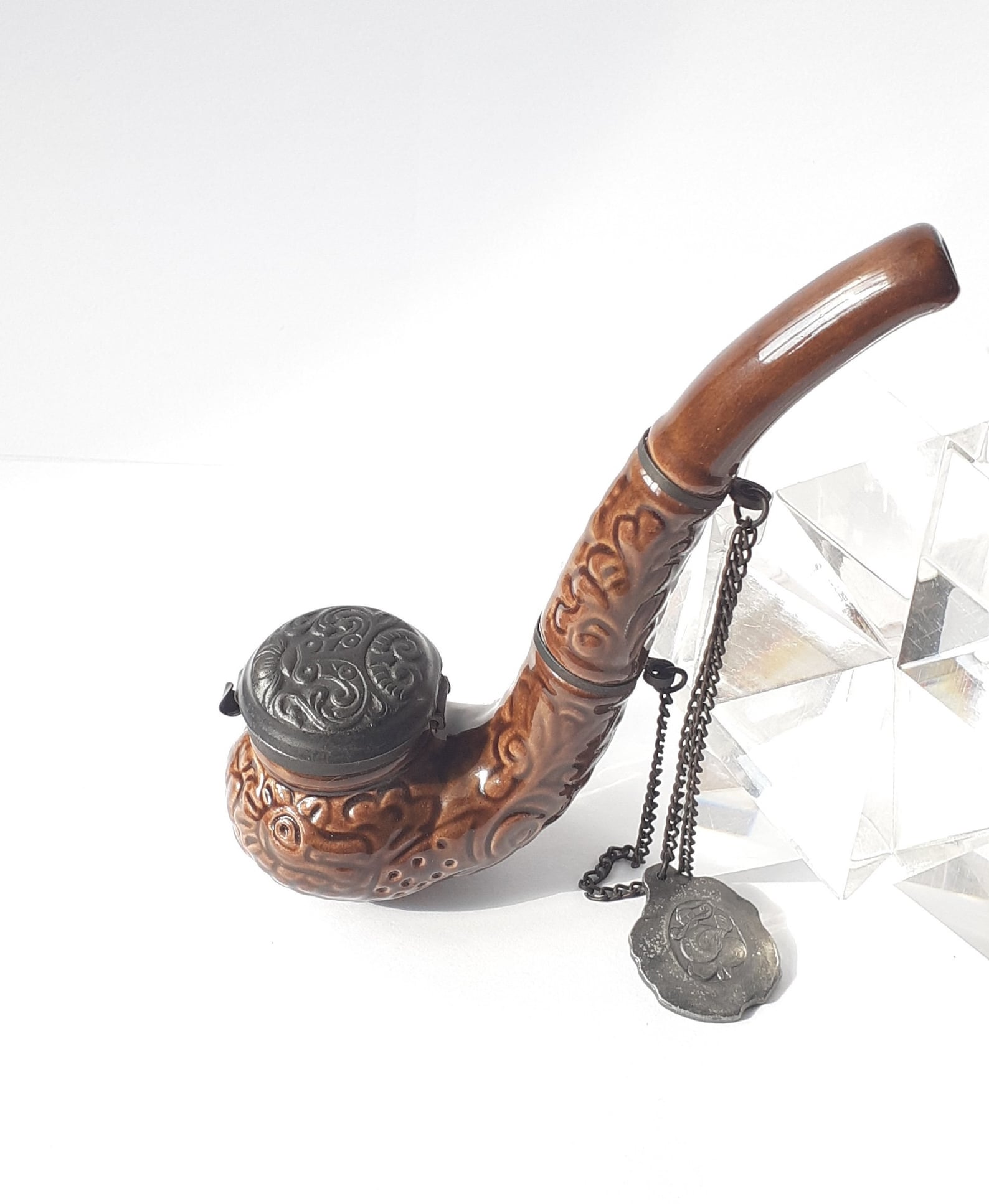 Clay Smoking Pipe Exclusive Vintage Etsy