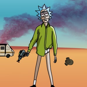 Rick and Morty Breaking Bad Wallpaper