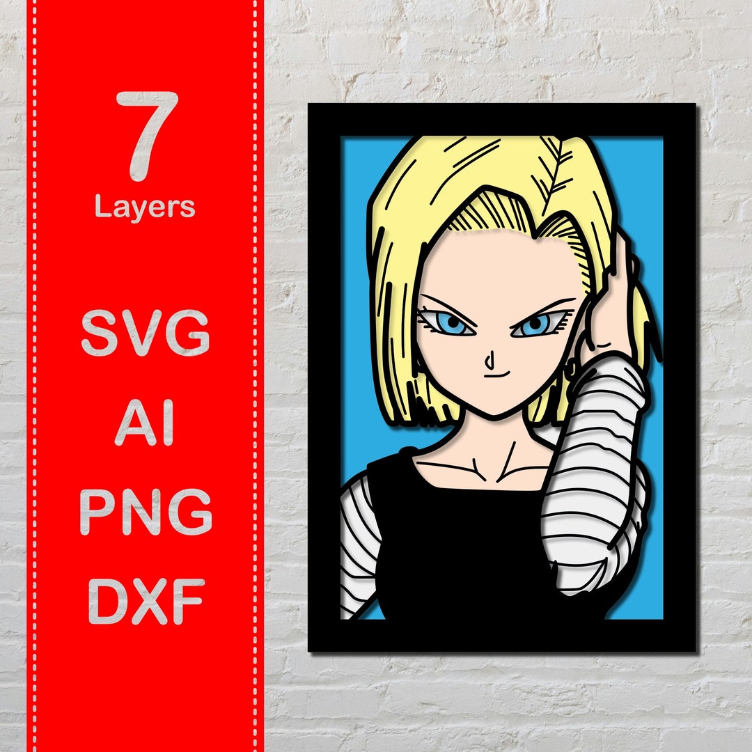 Female Super Villain DBZ Layered SVG DXF Design Mdf Plywood Steel Paper ...