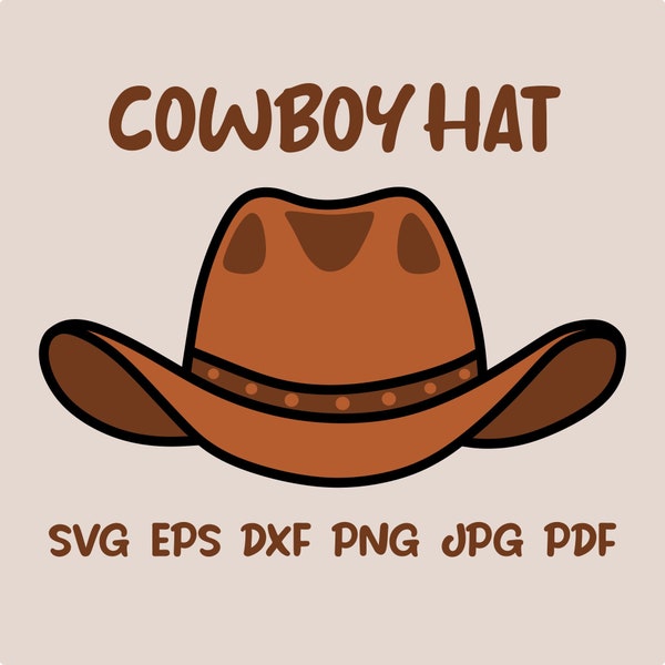 Cowboy hat SVG, 6 variation, clipart, vector illustration, layered cricut, dxf laser cut, svg eps dxf ai png jpg pdf, instant download