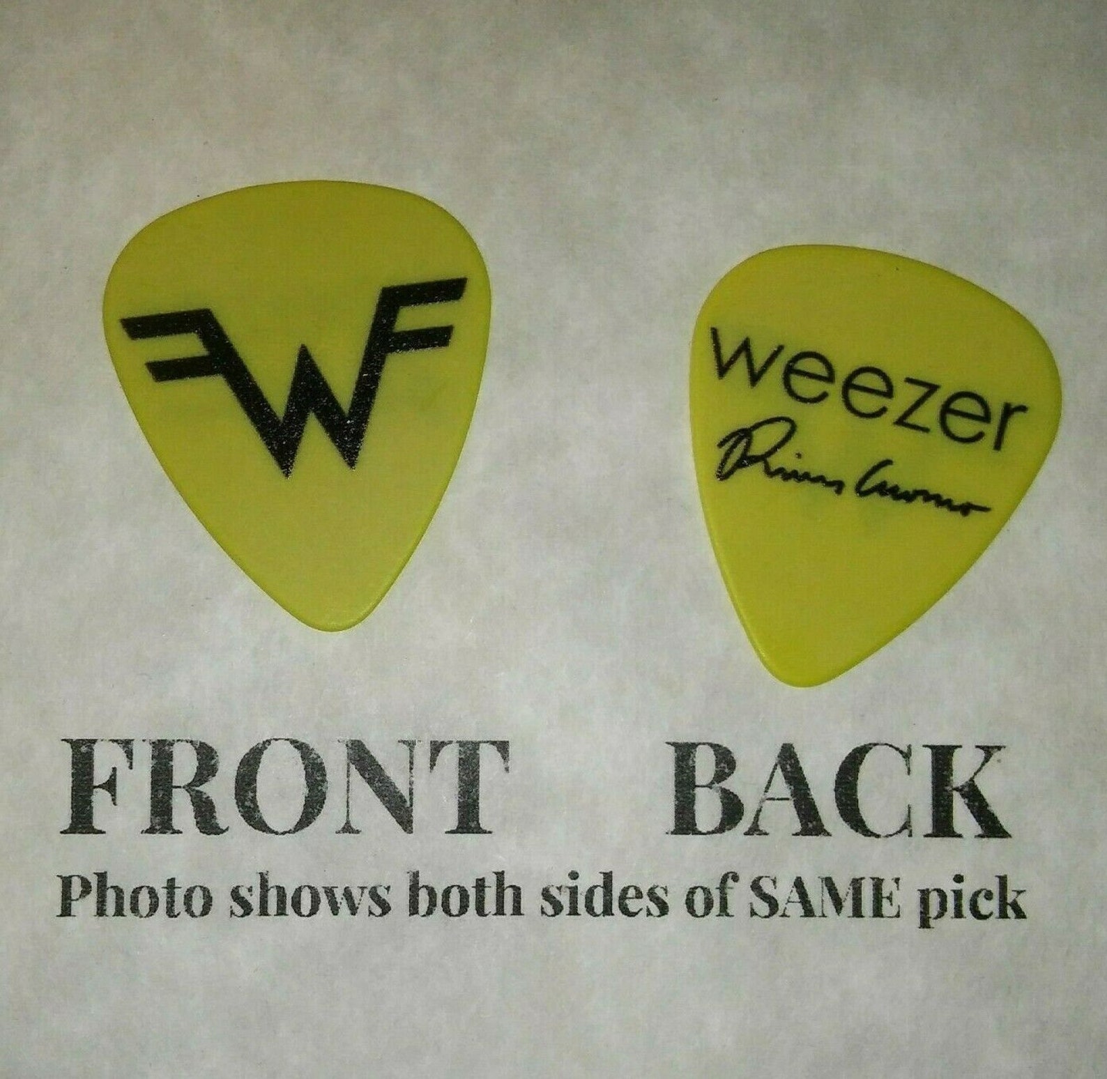 WEEZER band novelty Rivers Cuomo Signature logo guitar pick Etsy