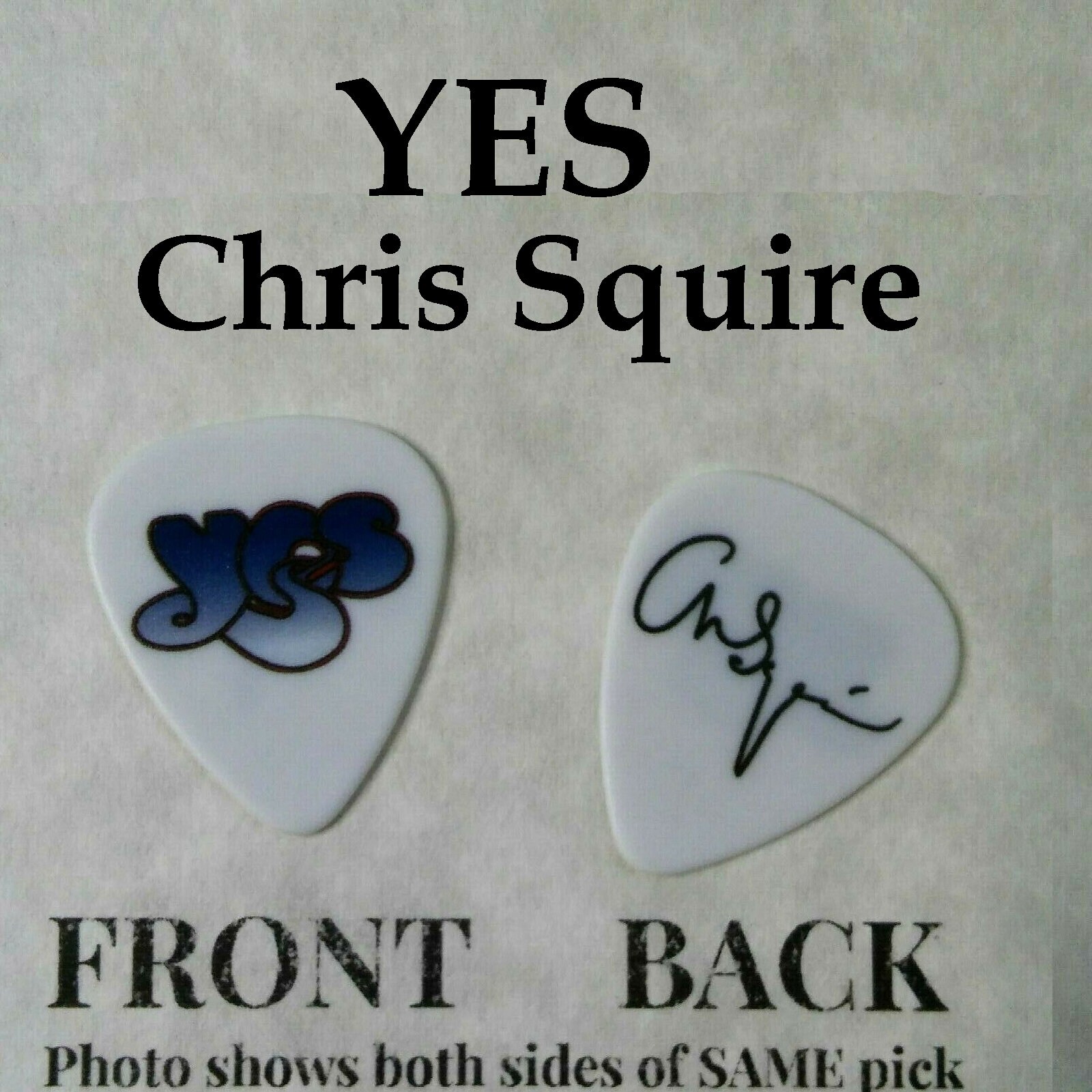 YES novelty band Chris Squier signature guitar pick Q2302 Etsy