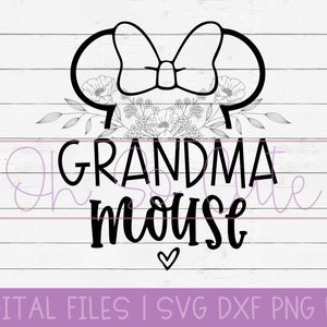 Grandma Mouse DIGITAL DOWNLOAD svg, dxf, png, pdf