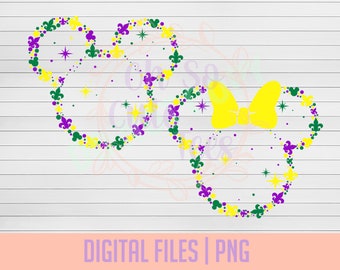 Mardi Gras Minnie, Mardi Gras Mickey, DIGITAL DOWNLOAD svg, dxf, png, pdf