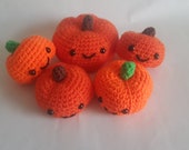 Handmade Crochet Pumpkin - Amigurumi - Halloween Decorations - Fall Decor Autumn Gifts