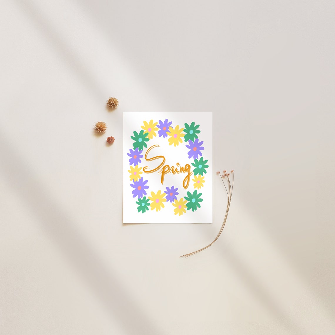 Flowers printable wall art flowers spring downloadable art Etsy