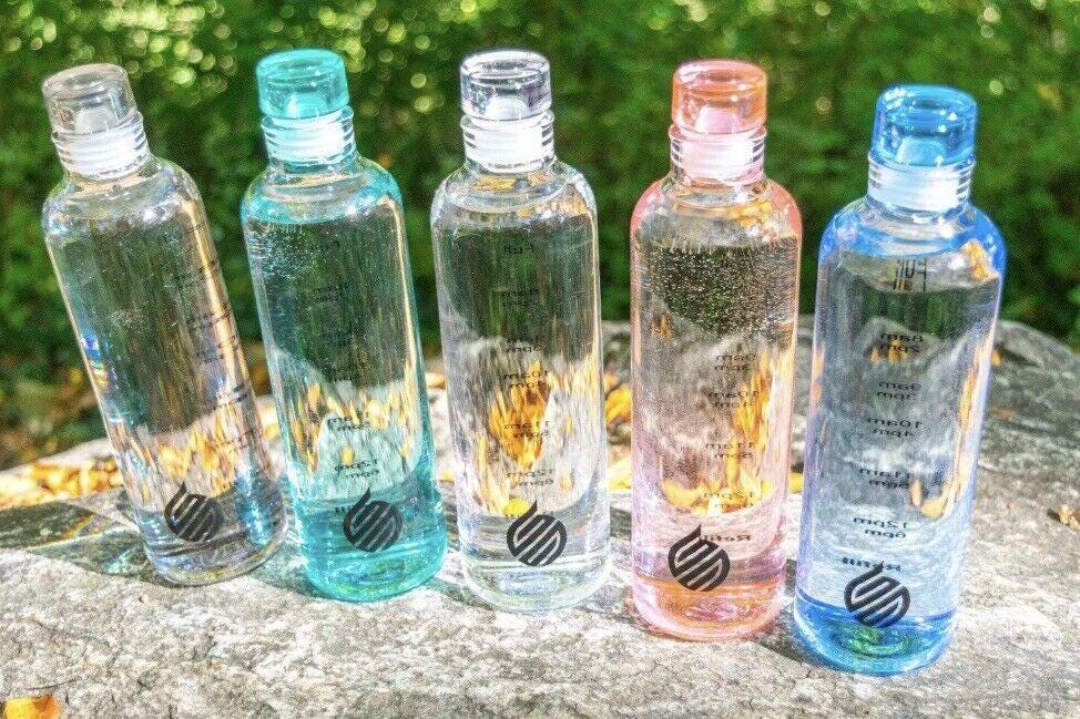 Glass Water Bottle  with time marker