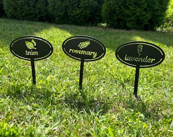 Plant stainless steel markers, garden plant markers, custom plant markers, garden markers, vegetable garden markers, herb markers