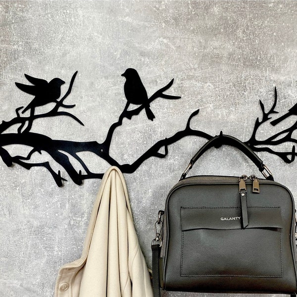 Hook coat rack. Branch wall hook. Metal rack. Hanging Coat Rack. Wall hanger. Steel metal hook. Coat hanger wall.