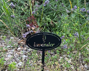 Garden metal decor stakes, personalized plant decor, stainless steel garden markers, herbs garden markers, plant-themed decor, garden stakes