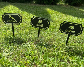 Stainless steel garden markers, vegetable garden markers set, garden stakes, garden stakes decorative, garden label stakes, garden decor