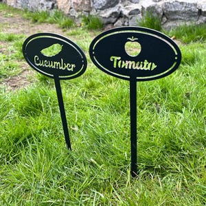 Garden plant tags, metal herb markers, custom garden stakes, vegetable markers, plant lover gift, gardening labels, gift for mom