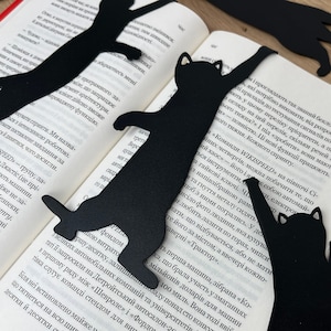 Cat bookmark steel for book / Metal bookmark / laser cut metal /  bookmark for books gift / Gift for book lover / Gift for readers