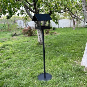 Mangeoires à oiseaux modernes, observation des oiseaux, décoration de jardin en métal, art de la cour en métal, cadeau pour les amateurs d&#39;oiseaux, décorations de jardin, décoration extérieure