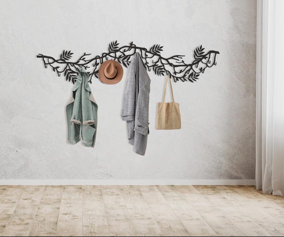 Modern Coat Rack, Wall Coat Rack, Metal Tree Branch Coat Rack
