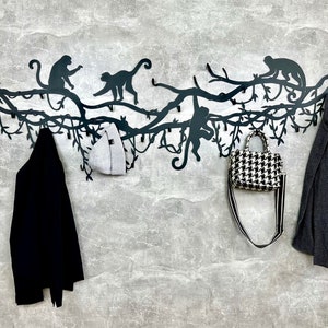 Animal coat rack, jungle decor, coat hanger, coat hook, coat hanger wallmount, wall coat rack, animal wall hook