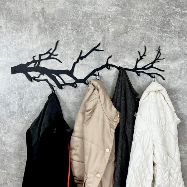 Branch wall hook, coat hanger wall, clothes rack, wall clothes hanger, metal wall hook, wall coat rack