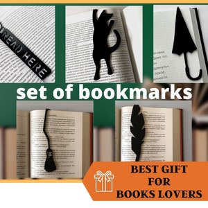 Bookmark set, bookmark for book, metal bookmark, Gift for readers, gift for book lovers, book gift, bookmark