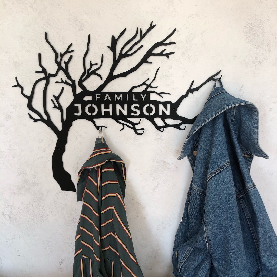 Custom Wall Mounted Coat Rack, Wall Coat Hanger, Coat Stand ...