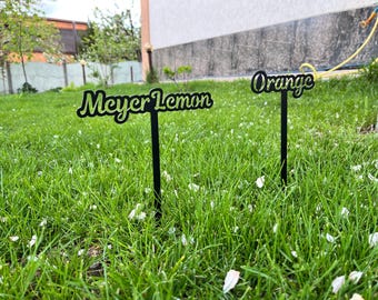 Custom metal fruit vegetable signs, herb garden stake, plant garden marker, flower labels, mom gardening gift, garden accessories
