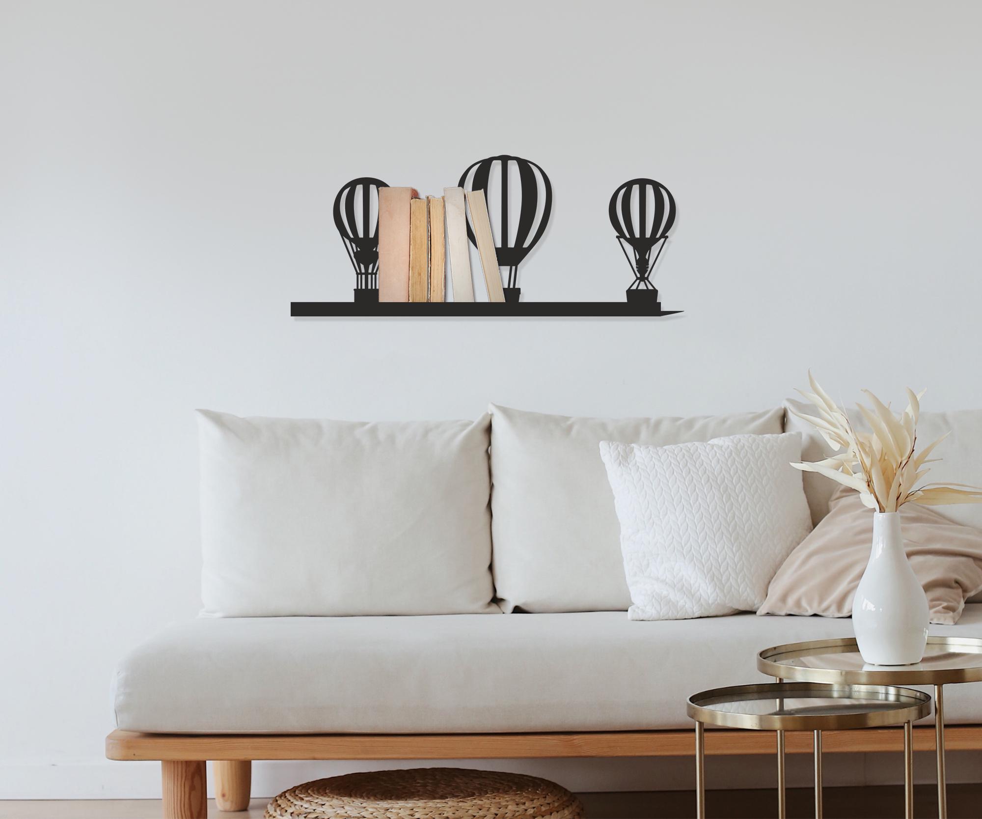 Librerie galleggianti a forma di mongolfiera, organizer per l