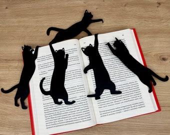 Il set di segnalibri in metallo, segnalibri in acciaio, regalo per gli amanti dei libri, segnalibri carini, segnalibri a forma di gatti, segnalibri unici