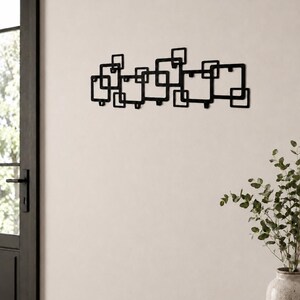 Geometrischer Mützenhalter für die Wand, Metalltaschenaufhänger, Garderobenständer für den Eingangsbereich, Geschenkidee für Hutsammler