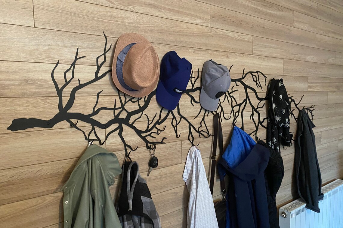 Large Metal Wall Hanger Coat Rack Wall Mount Wall Hooks Etsy