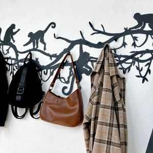 Animal coat rack, jungle decor, coat hanger, coat hook, coat hanger wall mount, wall coat rack, safari metal wall decor, animal wall hook