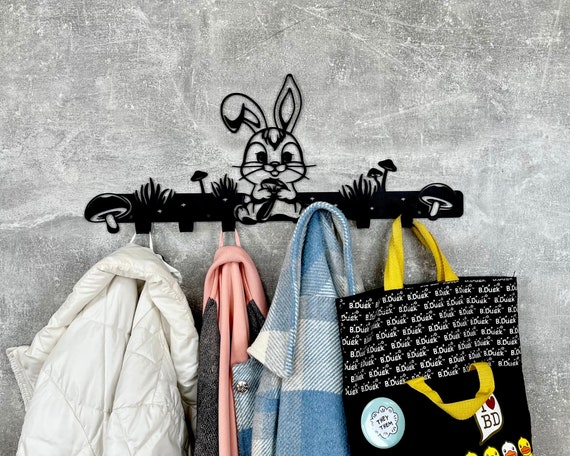 Buy Kids Coat Rack With Bunny Design, Metal Wall Hanger for Child, Wall  Hooks in the Children's Room, Dress Hanger, Childrens Coat Hangers Online  in India 