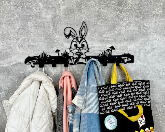 Buy Kids Coat Rack With Bunny Design, Metal Wall Hanger for Child, Wall  Hooks in the Children's Room, Dress Hanger, Childrens Coat Hangers Online  in India 