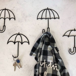Juego de perchas de pared de acero: 3, 5, 7 piezas, paraguas, perchero, perchero, perchero de pared, perchero de pared, arte de pared de metal