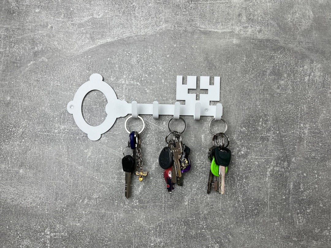 Key Holder for Wall, Entryway Organizer, Custom White Key Holder, Key
