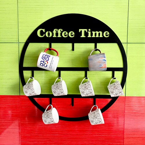 Wall Mounted Coffee/tea/mate Mugs Rack. Coffee Cup Holder. Tea - Etsy
