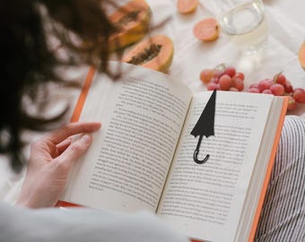 Umbrella steel bookmark for books, unique present for an avid reader, Metal Book Bookmark, design bookmark, bookmark, Gift for book lover
