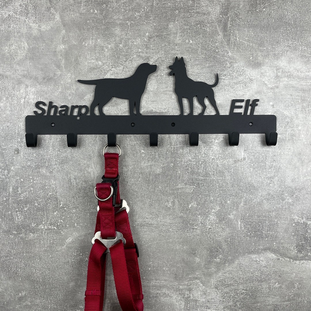 Dog Leash Holder, Dog Collar Organizer, Custom Dog Leash Hook, Entryway