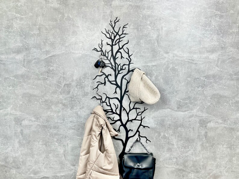 Vertically Branch Wall Hanger Coat Rack Coat Stand Wall Etsy
