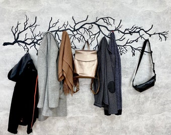 Large entryway coat rack, clothing rack, coat rack storage, rustic coat rack,  coat rack wall mount, coat hooks for wall