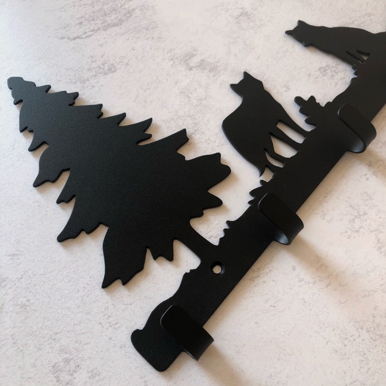 Wolves steel metal hook metal decor Wall Mountable Coat Etsy