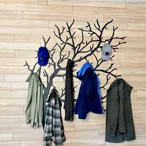 Large steel wall hanger 70" x 60" inch, wall hooks, coat rack standing, metal wall decor